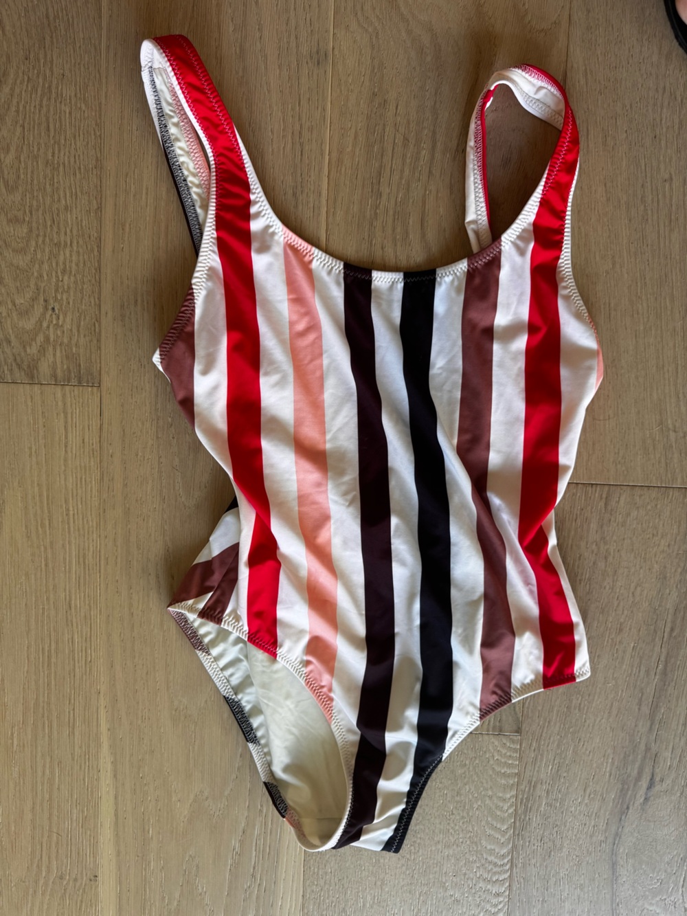 Solid & Striped One-Piece Swimsuit